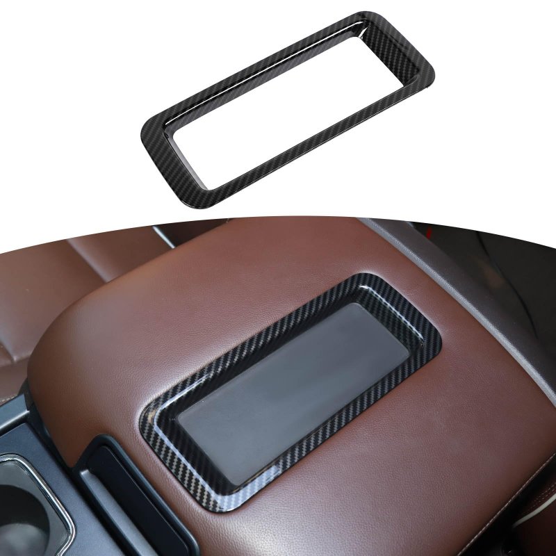 Rt-tcz For Silverado Armrest Box Tray Trim Cover Carbon Fiber Interior Accessories Chevy Suburban Gmc Sierra 2014-2018
