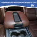 Rt-tcz For Silverado Armrest Box Tray Trim Cover Carbon Fiber Interior Accessories Chevy Suburban Gmc Sierra 2014-2018