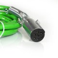 7 Way Abs 12 Ft Green Coil Trailer Electric Cable Power Cord 