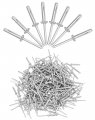 Qwork Tri-fold Exploding Pop Rivets 200 Pcs 3 16 X 1 Large Head Aluminum Mandrel Solid Tri Grip Flange