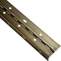 Brass Plated Partial Wrap Slotted Piano Hinge 