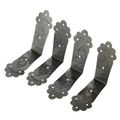 Dophee 4pcs Vintage Metal Decorative Corner Bracket Protector Guards Edge Cover For Chest Case Box 