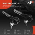 A-premium 2 X Front Left Outer Or At Pitman Arm Right Inner Tie Rod Ends Compatible With Jeep Wrangler 91-95 97-06 Cherokee