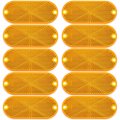 10 Pack Front Reflector Oval For Driveway Fence Gate Posts Trailers Safetys Automobiles Boats Mailboxes Reflector With Center 