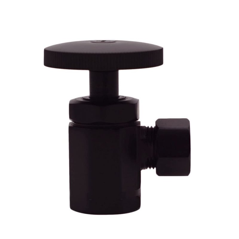 Westbrass D103k20-12 1 2 Ips X 3 8 Od 20 Corrugated Riser Supply Line Kit With Round Handle Angle Shut Off Valve For Faucet And