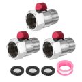 3 Set G1 2 Female X Male Shower Shut Off Valve Brass Water Flow Control For Head With Hose Restrictor Red 