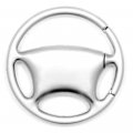 Au-tomotive Gold Inc Officially Licensed Silver Steering Wheel Key Fob For Ford Cobra