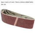 Uxcell 3-inch X 21-inch Aluminum Oxide Sanding Belt 36 Grits Sandpaper Lapped Joint For Sander 3pcs