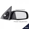 Spieg Ni1321163 Passenger Side Mirror Replacement For Nissan Altima Sedan 2008-2012 Power Heated Turn Signal Light Paintable