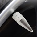 8 Pack Silver Long Spiked Valve Stem Caps Metal Thread Kit Set For Rim Wheel Tires
