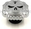 Httmt- Chrome Skull Gas Cap Vented Fuel Compatible With H-d Xl Big Twin Tank 84-15 P N Mt439-002-cd Old