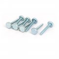 A M4x30mm Knurled Head Flat Point Fully Threaded Thumb Screws Fastener 8pcs 