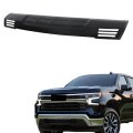 Lower Front Bumper Valance Skid Plate Glossy Black Without Hole Replacement For Silverado 1500 2022-2024 
