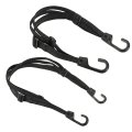 2pcs Motorcycle Mesh Helmet Rope 23 6 35 4 Retractable Luggage Strap With 2 Plastic Hooks Bungee Cord For Motorcycles Bicycle 