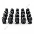 Customadeonly 20 Pieces 1 377 35mm Close End Tuner Steel Black Lug Nuts Thread Studs 14x1 5 Hex 19 Conical Cone Seat Racing