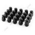 Customadeonly 20 Pieces 1 377 35mm Close End Tuner Steel Black Lug Nuts Thread Studs 14x1 5 Hex 19 Conical Cone Seat Racing