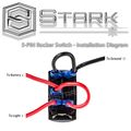 Stark Laser Etched Led Rocker Switch Dual Light 20a 12v On Off 5pin Red Apocalypse Lights Design