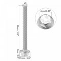 Uxcell M5x50mm Hex Serrated Flange Bolts Screws Metric Thread 304 Stainless Steel 25pcs