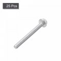 Uxcell M5x50mm Hex Serrated Flange Bolts Screws Metric Thread 304 Stainless Steel 25pcs