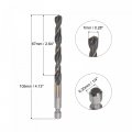 Uxcell 2 Pcs High Speed Steel Hex Shank Twist Drill Bit 7mm Drilling Dia With 1 4 Inch 105mm Length
