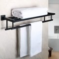 Alise Towel Rack For Bathroom And Lavatory Wall Mount Tower Holder Hanger With Double Bars Sus 304 Stainless Steel Shelf 