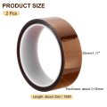 Heat Resistant Tape 2 Pcs High Temperature Transfer Polyimide Film Adhesive 30mm X 33m 108ft