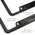 Ipick Image Compatible With Ford Thunderbird Real Carbon Fiber Insert Black 50 States Stainless Steel License Plate Frame