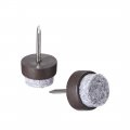 Nail On Furniture Felt Pads Glide Chair Table Leg Protector 14mm Dia Brown 60pcs 