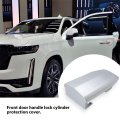 Premium Front Door Handle Lock Cylinder Cover Chrome For 2015-2018 Cadillac Escalade