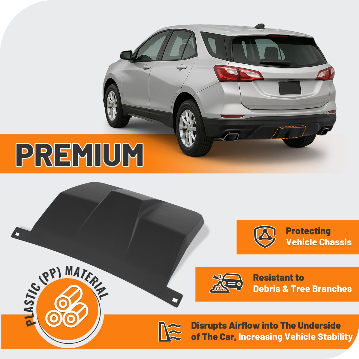 Rear Trailer Hitch Cover Panel For 2018-2021 Chevy Chevrolet Equinox Replacement 84256326 Gm1144128 Pp Plastic Textured