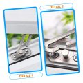 Homoyoyo 4pcs Window Stopper Lock Baby Protection Safety Catch Hardware Opening Restrictor Buckle Child Stainless Steel
