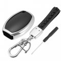 X Autohaux Car Key Fob Cover 3 Button Remote Case With Keychain Silver Tone For Mercedes Benz C E S M Cls Clk G