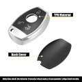 X Autohaux Car Key Fob Cover 3 Button Remote Case With Keychain Silver Tone For Mercedes Benz C E S M Cls Clk G