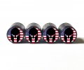 Spartan Warrior Trojan Style 7 Tire Valve Caps Black Aluminum Set Of Four 