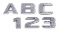 Personalized Set Of Chrome Auto Letters And Numbers Crystal Style