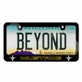 Ipick Image Made For Ford Mustang Outline In Yellow Dual Logos Black Metal License Plate Frame