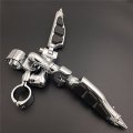 Xkh Group Motorcycle Chrome Short Angled Adjustable Peg Mounting Kit Stiletto Shape Footrest Foot Pegs For V-star Roadstar