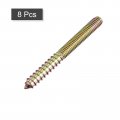 Uxcell 3 8-16x4 Hanger Bolts 8pcs Double Ended Screws Wood Dowel For Furniture