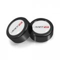 Ipick Image For Dodge Srt-8 Logo In White Dome On Black Two Abs Plastic License Plate Frame Screw Cover Set
