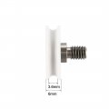 Uxcell Bearing Roller With Threaded Rod 22x6mm M6 U Groove For Sliding Door Track Guide Nylon White