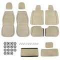 Car Seat Covers Full Set For Infiniti Q50 Qx30 Qx50 Tan 3d Soft Microfiber Leather With Sponge Padding Universal Fit 5 Seats 