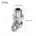 Uxcell 304 Stainless Steel 90 Degree Grease Fitting M8 X 1mm Thread Hydraulic Accessories 5pcs