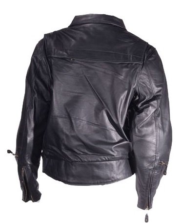 Womens Padded And Vented Leather Motorcycle Jacket Size Xs X-small