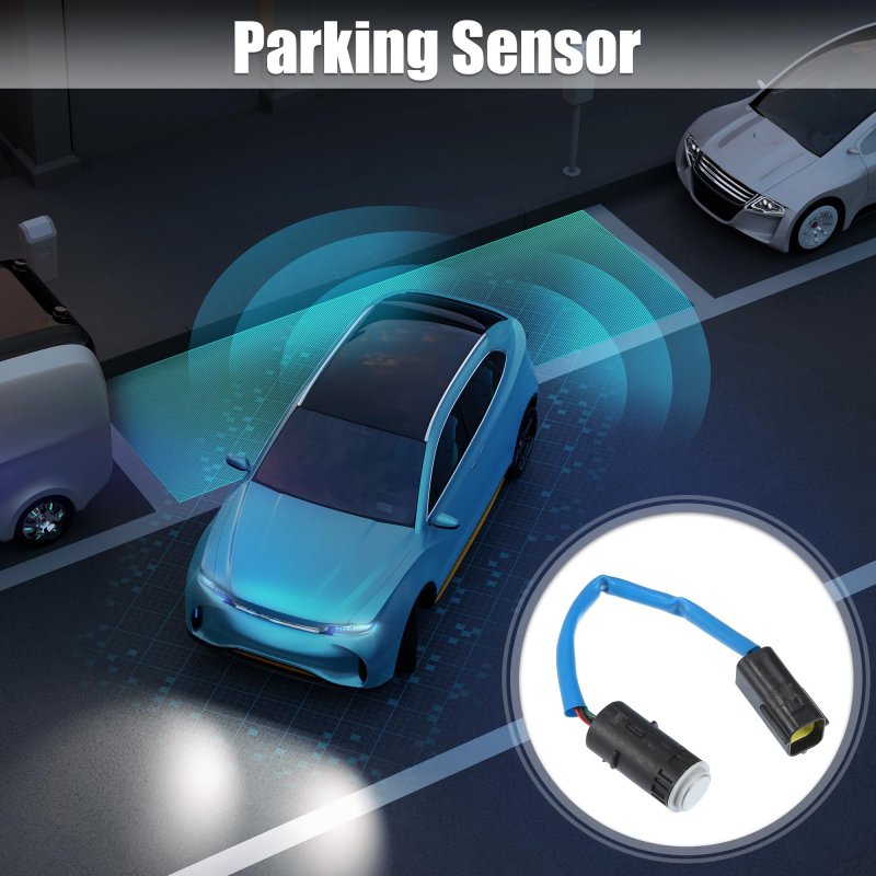 Car Bumper Reverse Parking Assist Sensor For Hyundai 4 6 Sedan 4-door 2011-2014 No 957203m010 Plastic Metal Rubber Silver Tone