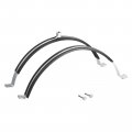 250mm Rigid Pipe Strap Clamps Carbon Steel Bracket Tube Clip M10 Nut Size For Water 8 Pcs 