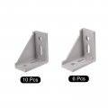 Uxcell Inside Corner Bracket Gusset 10 Pcs 60x60mm And 6 80mm X For 3030 4040 Series Aluminum Extrusion Profile With Slot 8mm