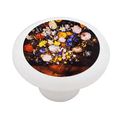 Bouquet In A Clay Vase By Brueghel Decorative High Gloss Ceramic Drawer Knob 