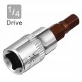 Uxcell 2pcs 1 4 Drive X H5 5mm Hex Bit Socket S2 Steel Bits Cr-v Sockets 5 Length Use With Ratchet Wrench Slide Bar Extension