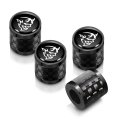Dodge Demon Tire Valve Stem Caps Real Carbon Fiber Barrel And Black Anodized Aluminum Set Of 4 Universal Fit For Cars Suvs 