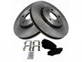 Front Ceramic Brake Pad And Rotor Kit Compatible With 2010-2017 Chevy Equinox 